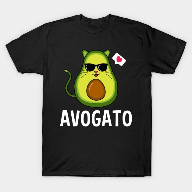 Cute Avogato Cat Gift For Avocado Lover T-Shirt by HCMGift